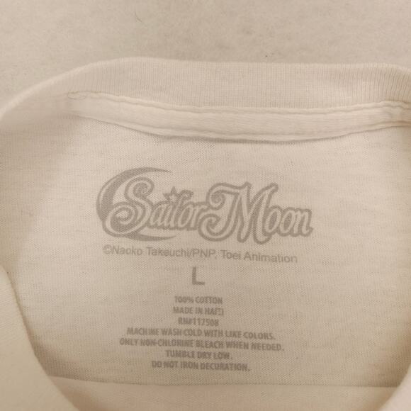 Sailor Moon Anime Graphic Short Sleeve Crew Neck T Shirt Mens Size L White - Picture 3 of 9